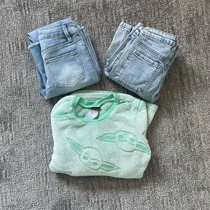 Girls Jeans and Yoda Shirt Bundle